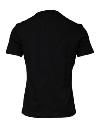 Versace Black Medusa Print Cotton Crew Neck T-shirt - Ginchy