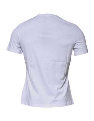 Versace White Medusa Print Cotton Crew Neck T-shirt - Ginchy