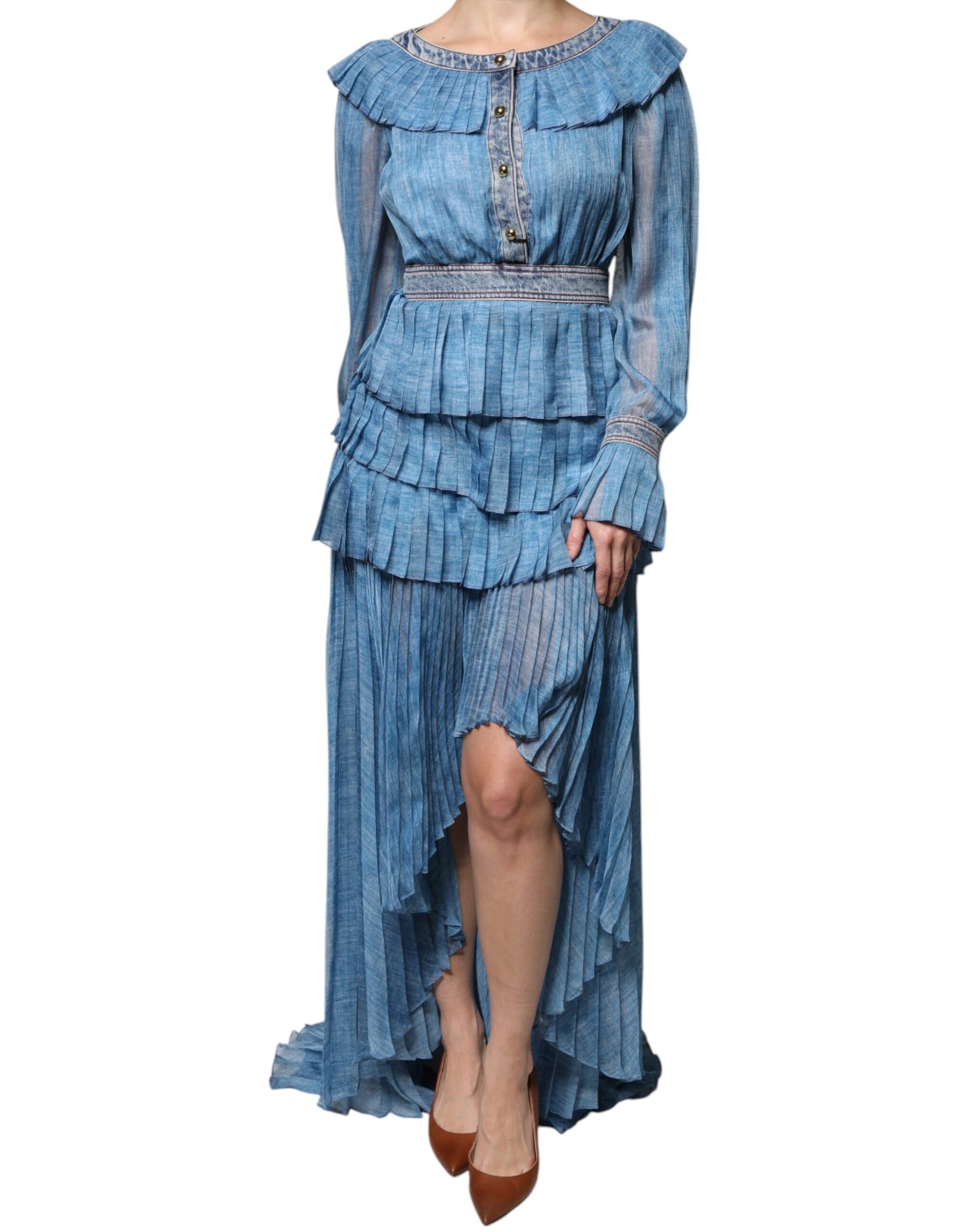 Philosophy Blue Layered Long Sleeve Dress - Ginchy