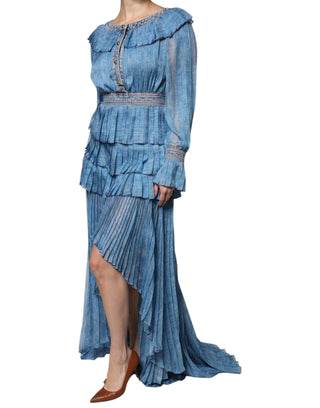Philosophy Blue Layered Long Sleeve Dress - Ginchy