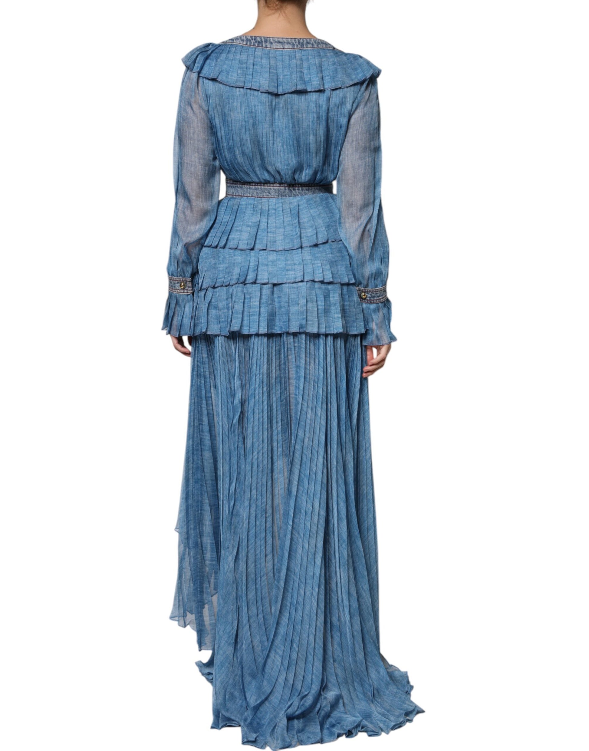 Philosophy Blue Layered Long Sleeve Dress - Ginchy