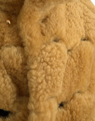 Bottega Veneta Yellow Wool Long Teddy Coat Jacket - Ginchy