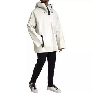 Bottega Veneta White Leather Men Waterproof Jacket Blouson - Ginchy