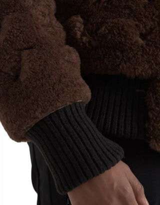 Bottega Veneta Brown Fur Lamb Shearling Coat Jacket - Ginchy