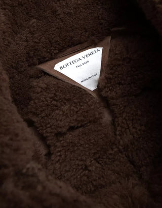 Bottega Veneta Brown Fur Lamb Shearling Coat Jacket - Ginchy