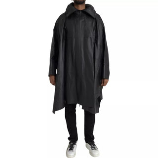 Bottega Veneta Black Leather Hooded Men Trenchcoat Jacket - Ginchy