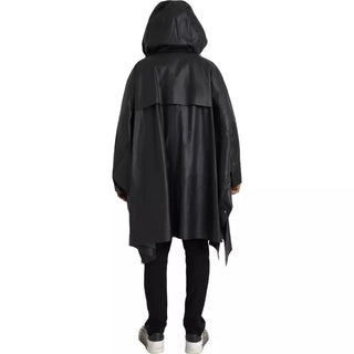 Bottega Veneta Black Leather Hooded Men Trenchcoat Jacket - Ginchy