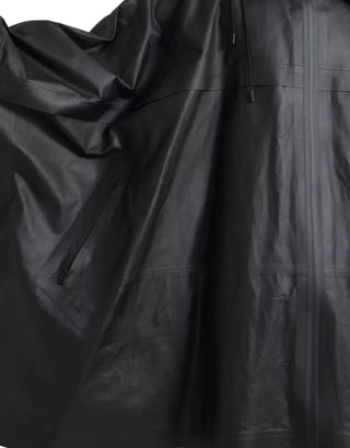 Bottega Veneta Black Leather Hooded Men Trenchcoat Jacket - Ginchy