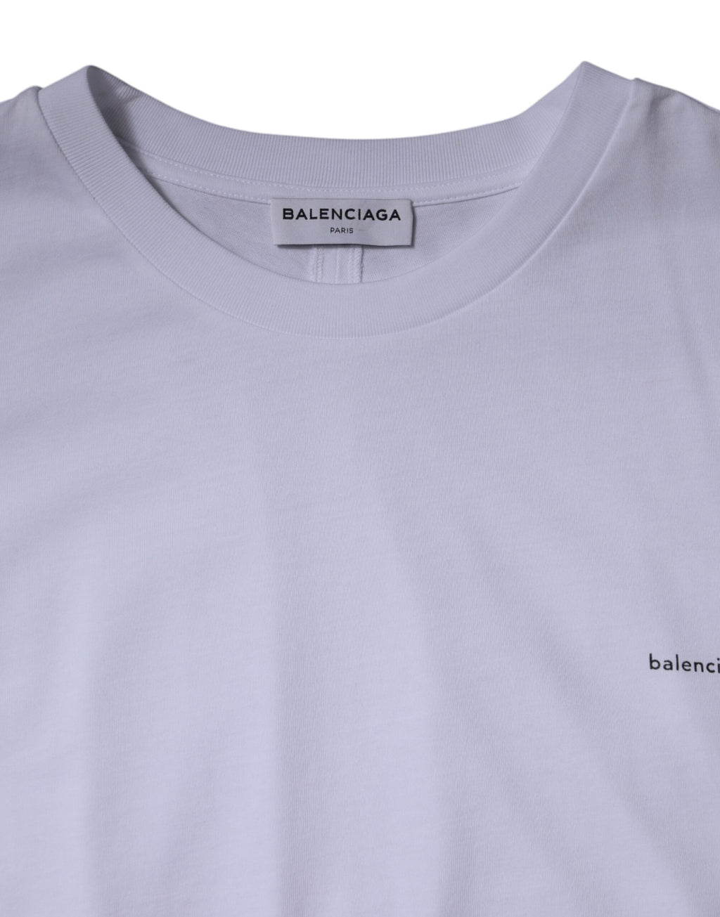 Balenciaga White Logo Cotton Crew Neck Short Sleeves T-shirt - Ginchy