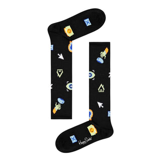 Happy Socks Black Cotton Sock - Ginchy
