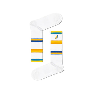 Happy Socks White Cotton Sock - Ginchy