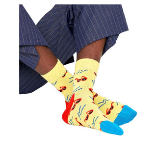 Happy Socks Yellow Cotton Sock - Ginchy