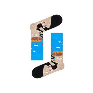 Happy Socks Blue Cotton Sock - Ginchy