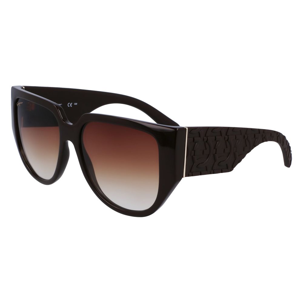 Ferragamo Brown Bio Injected Sunglasses - Ginchy