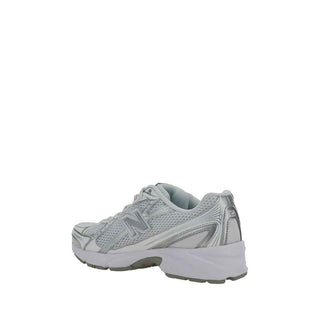New Balance White Polyurethane Athletic Sneakers