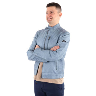 Yes Zee Light Blue Polyethylene Men Jacket - Ginchy