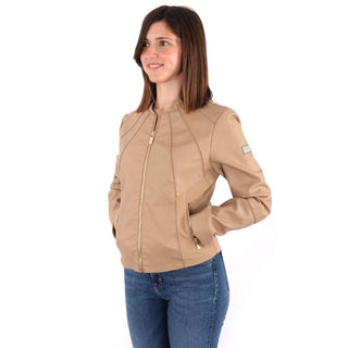 Yes Zee Beige Polyethylene Jackets & Coat - Ginchy