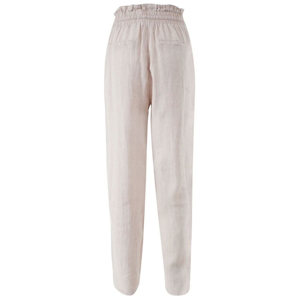 Yes Zee Beige Linen Jeans & Pant - Ginchy