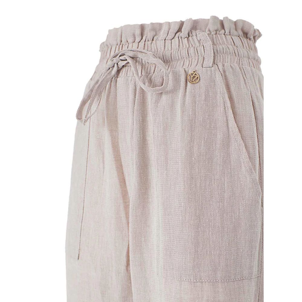 Yes Zee Beige Linen Jeans & Pant - Ginchy
