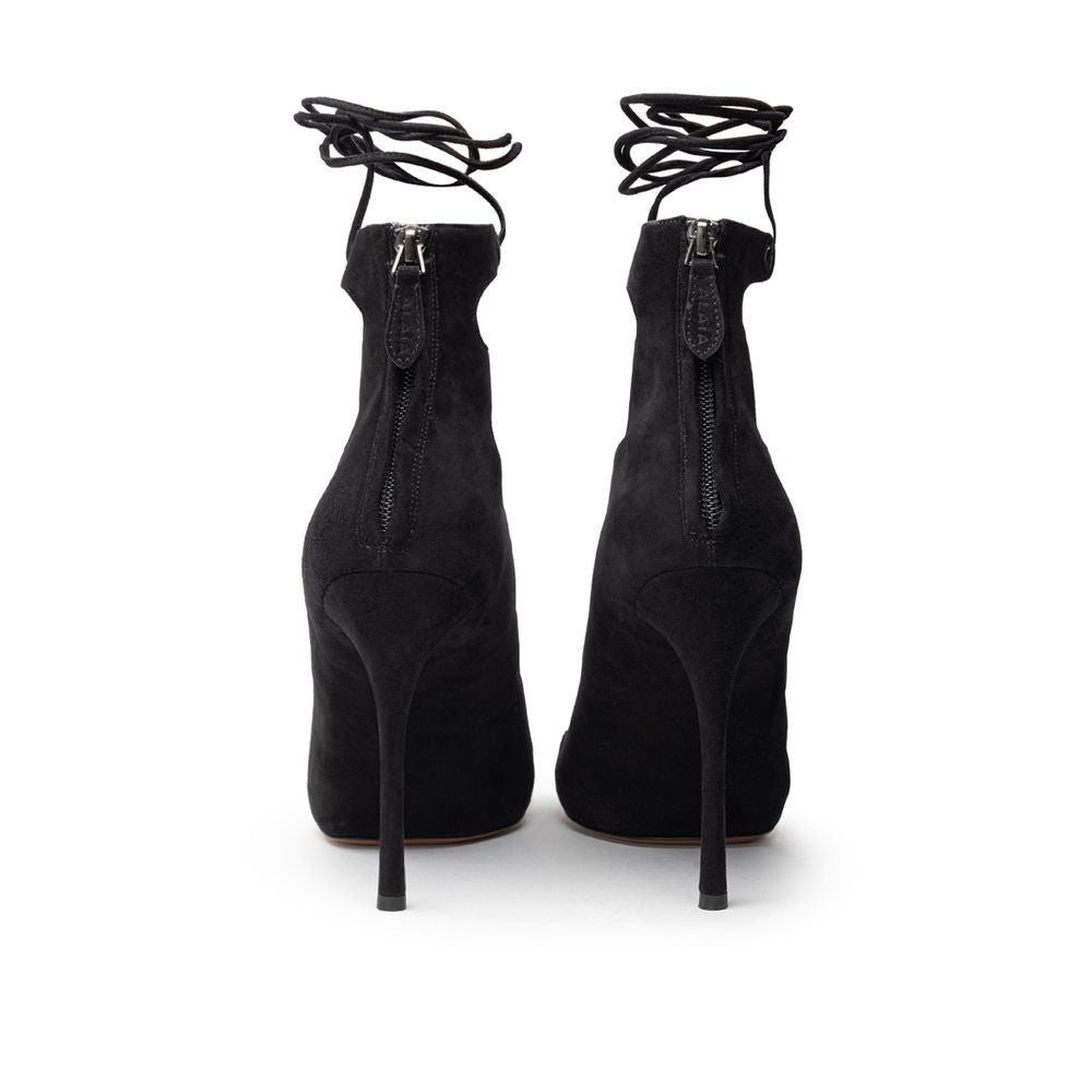 Alaïa Black Suede Leather Sandal - Ginchy