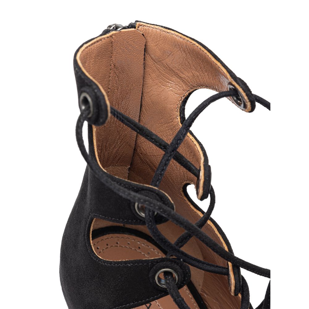 Alaïa Black Suede Leather Sandal - Ginchy