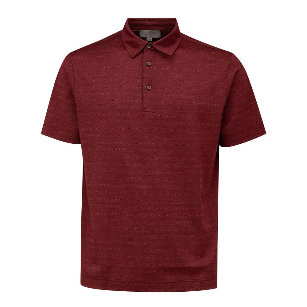 Canali Burgundy Cotton Polo Shirt - Ginchy