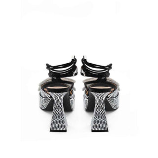 MACH & MACH Chic Black Leather Platforms for Elevated Style