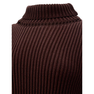 Bottega Veneta Elegant Viscose Brown Dress - Ginchy