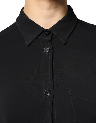 Emporio Armani Black Viscose Long Sleeves A-line Mini Dress - Ginchy