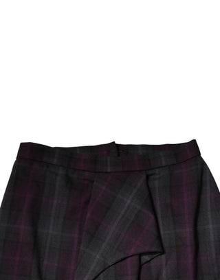 BENCIVENGA Multicolor Checkered Ruffle High Waist Mini Skirt - Ginchy