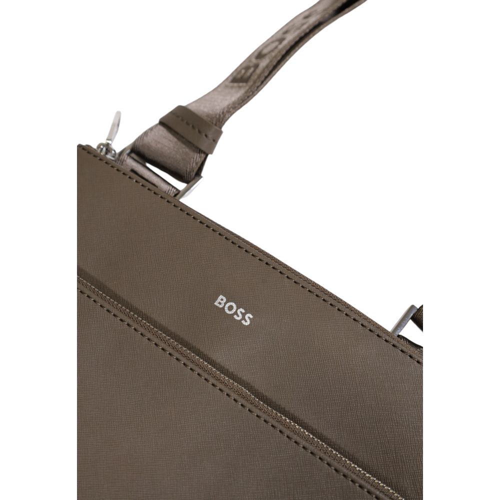 Hugo Boss Green Leather Messenger Bag - Ginchy