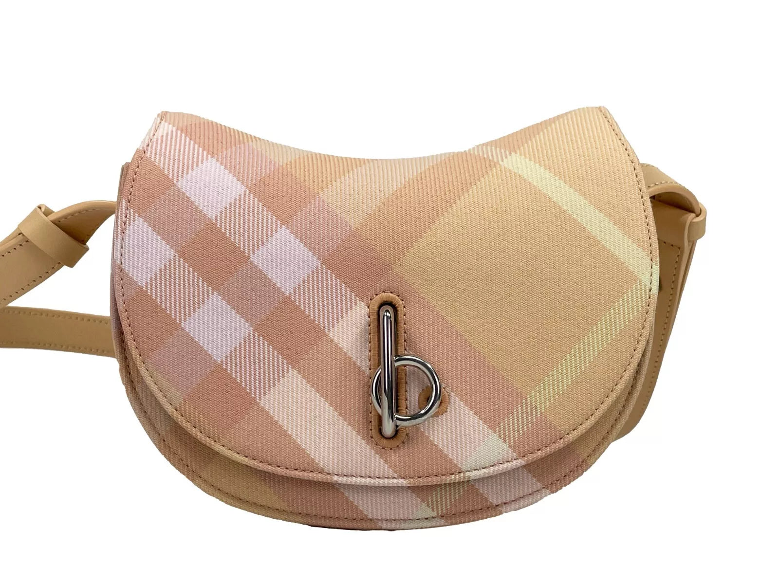 Burberry Mini Check Rocking Horse Crossbody Bag Purse Peach - Ginchy