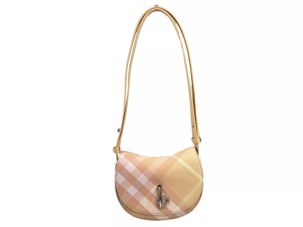 Burberry Mini Check Rocking Horse Crossbody Bag Purse Peach - Ginchy