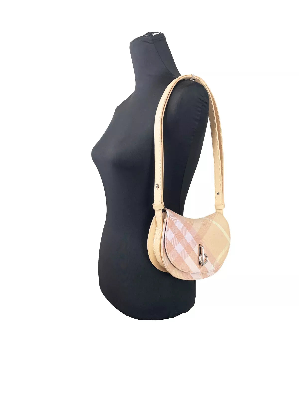 Burberry Mini Check Rocking Horse Crossbody Bag Purse Peach - Ginchy