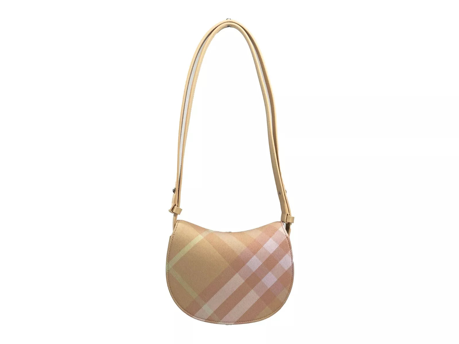 Burberry Mini Check Rocking Horse Crossbody Bag Purse Peach - Ginchy