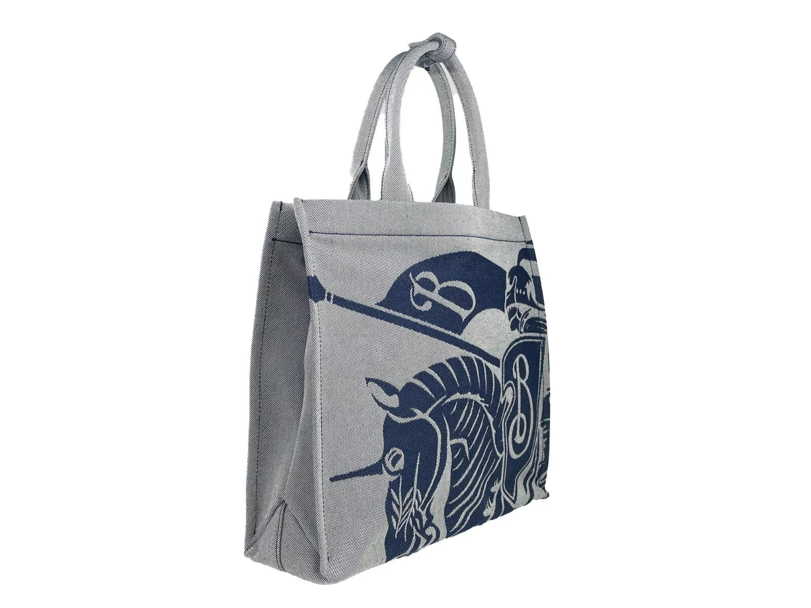 Burberry Navy EKD Canvas Tote Bag With Coin Pouch - Ginchy