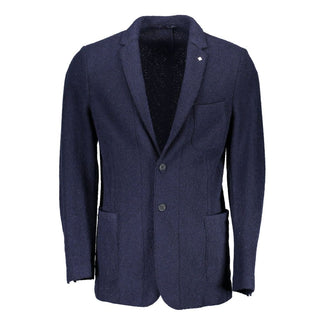Gant Blue Wool Blazer Jacket - Ginchy