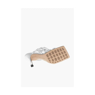 Bottega Veneta Silver Leather Women Sandal - Ginchy