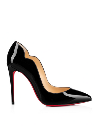 Christian Louboutin Black Patent Leather Hot Chick Pumps 100 - Ginchy