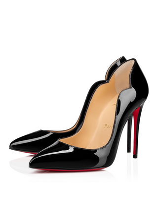 Christian Louboutin Black Patent Leather Hot Chick Pumps 100 - Ginchy