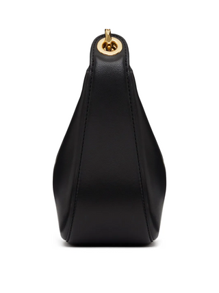 Valentino Garavani Black Leather Mini Hobo Vlogo Shoulder Bag - Ginchy