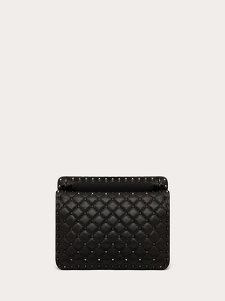 Valentino Garavani Black Nappa Leather Medium Rockstudt Spike Bag - Ginchy