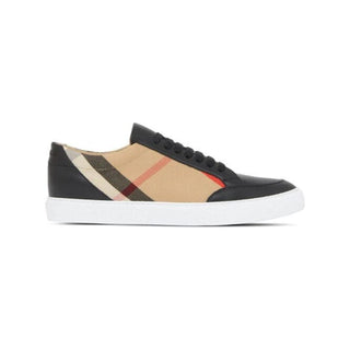 Burberry Black Leather New Salmond Sneakers - Ginchy