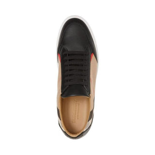 Burberry Black Leather New Salmond Sneakers - Ginchy
