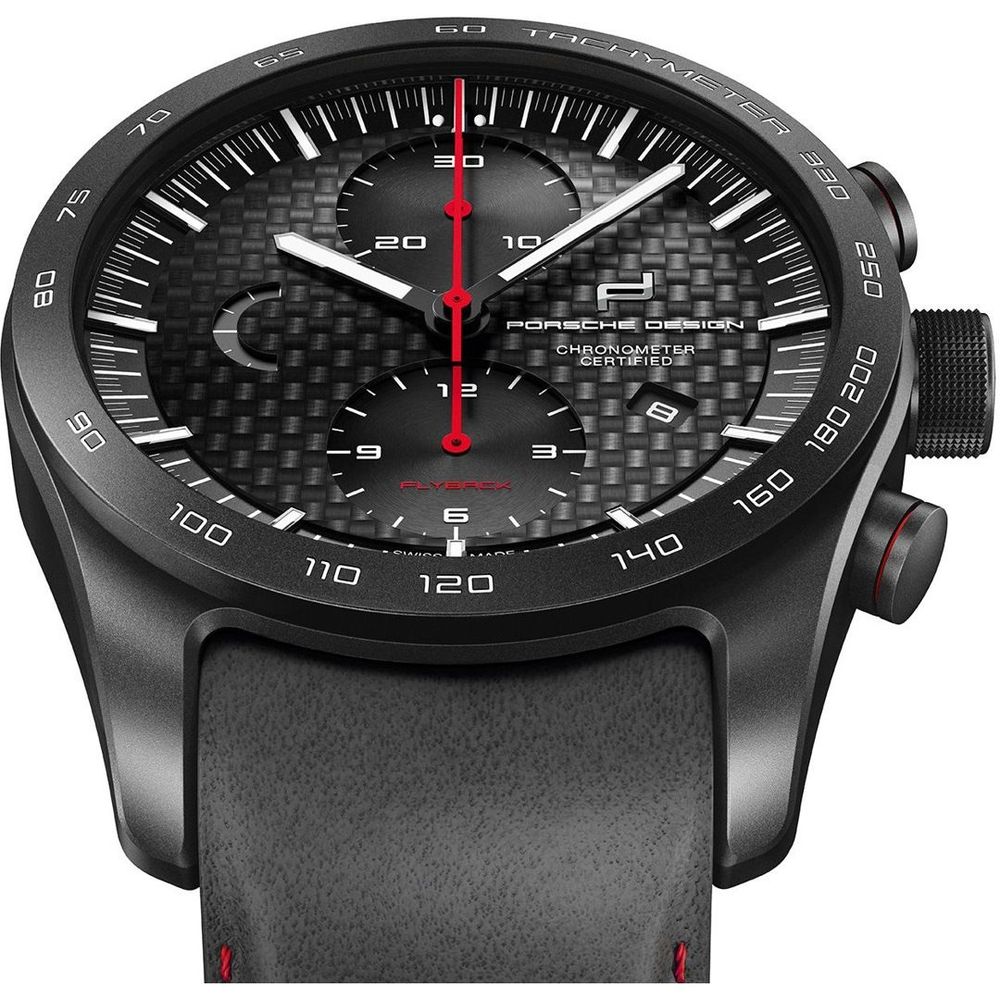 Porsche Design Black Leather Watch - Ginchy