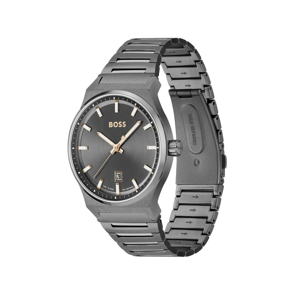 Hugo Boss Gray Stainless Steel Watch - Ginchy