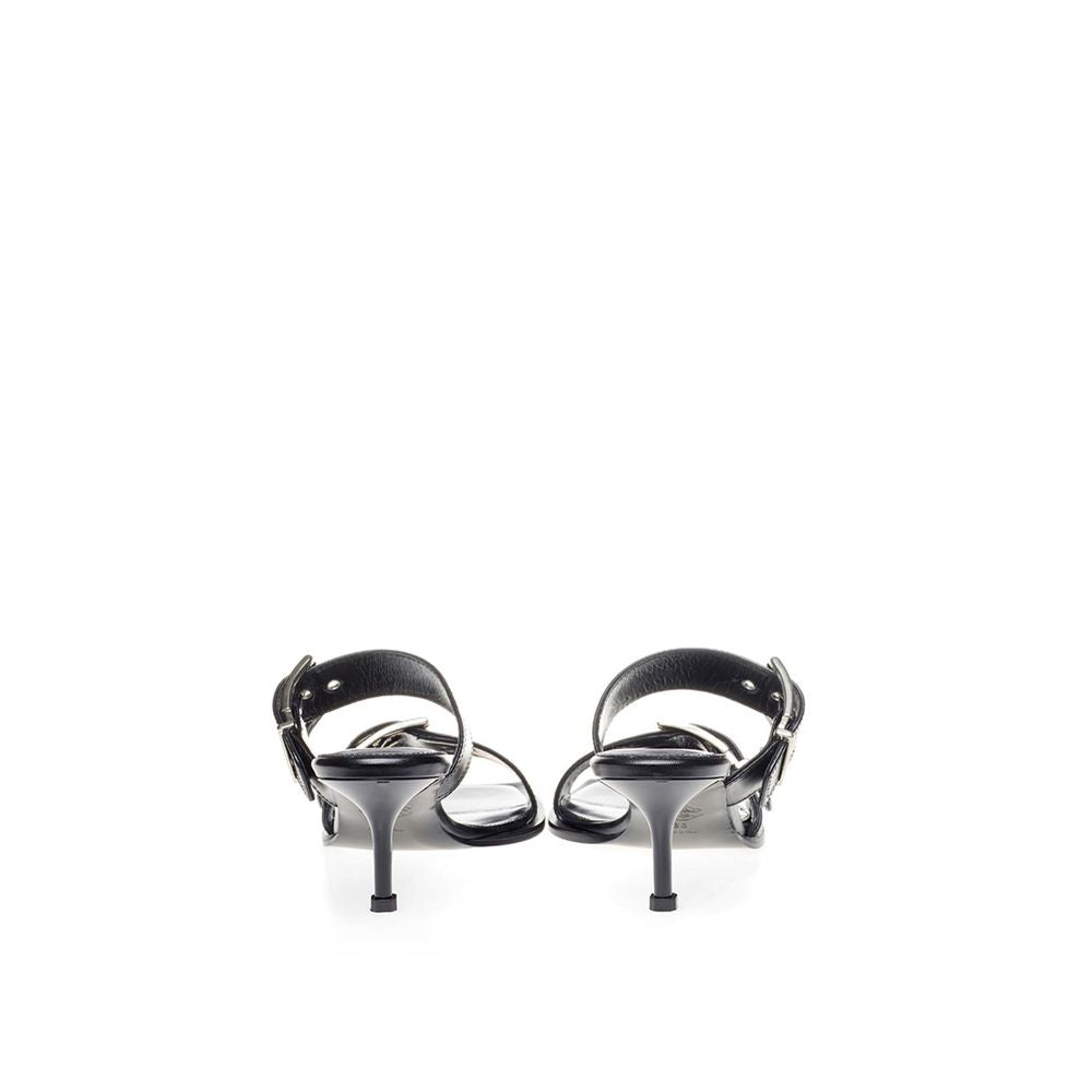 Alexander McQueen Elevate Your Steps in Timeless Black Leather Sandals - Ginchy