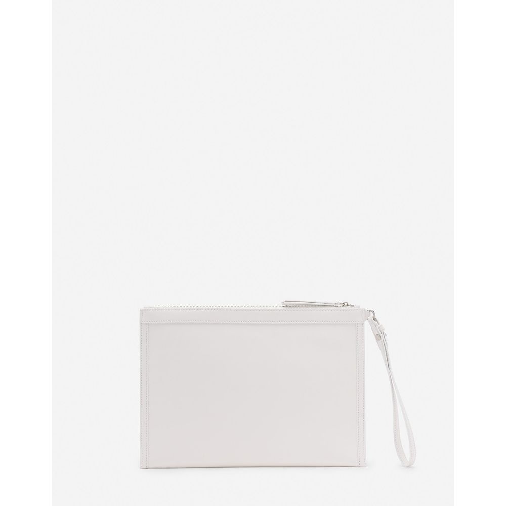 Lanvin White Leather Men Pouch Wallet - Ginchy