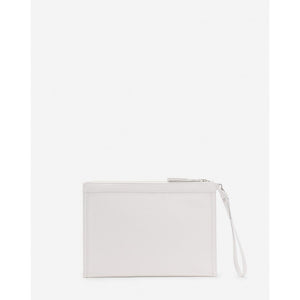 Lanvin White Leather Men Pouch Wallet - Ginchy
