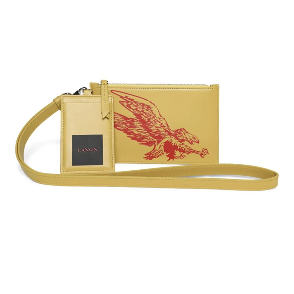 Lanvin "Sunshine Yellow Leather Men Wallet" - Ginchy